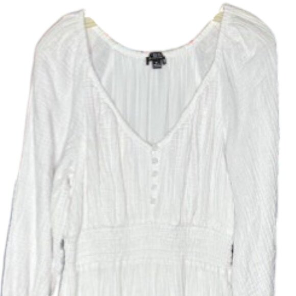 J. Crew V-Neck Midi Dress in Soft Cotton Gauze - White - M - Picture 3 of 9